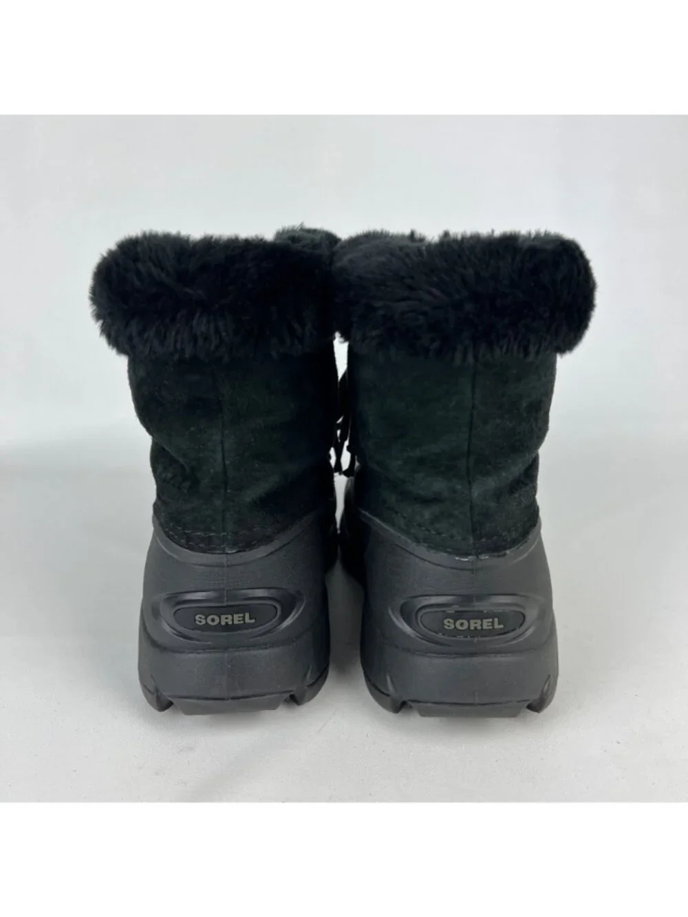Sorel Womens Snow Angel Winter Ankle Boots Black Waterproof Suede size 7.5